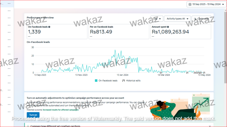 Meta ads campaign results