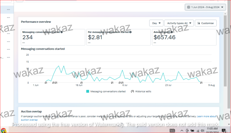 Meta ads campaign results